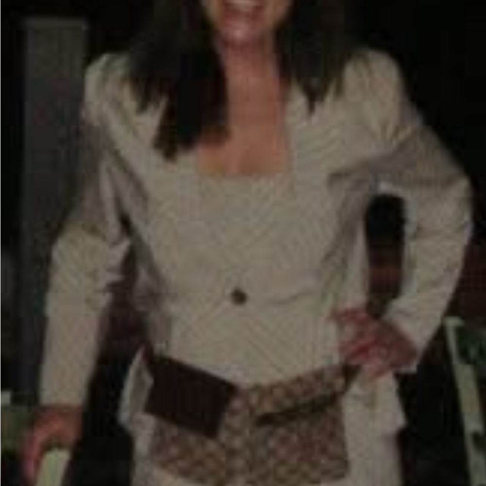 2 piece Piazza Sempione Cream Strapless and jacket